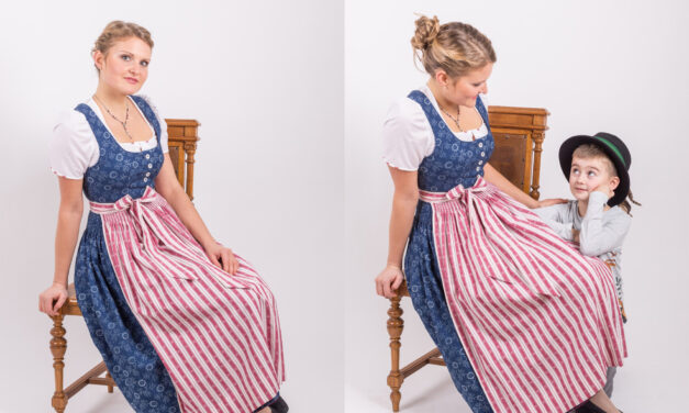 Von Hand gefertigte Tracht