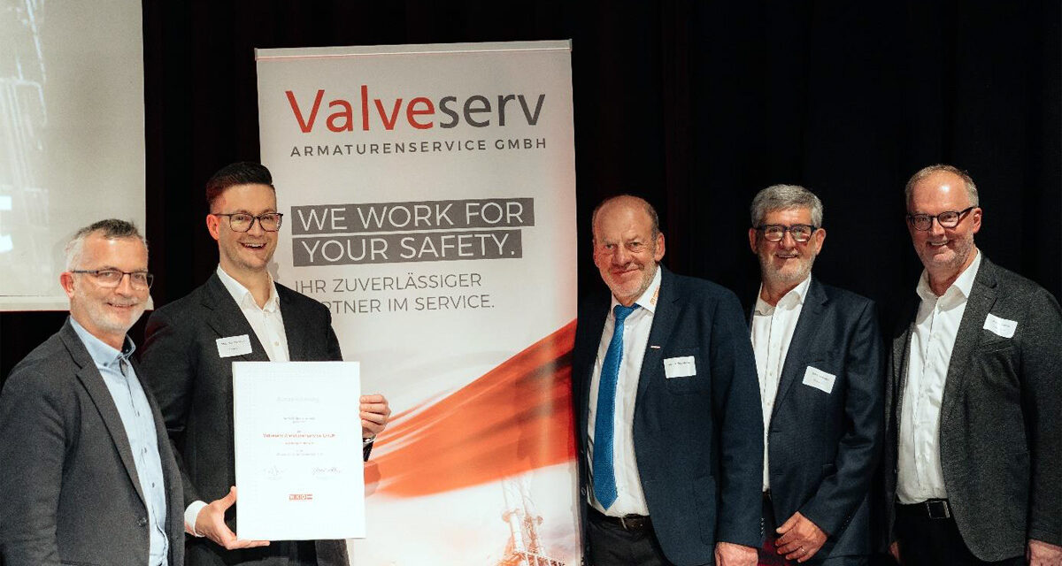 20 Jahre Valveserv: Auszeichnung für Armaturenservice